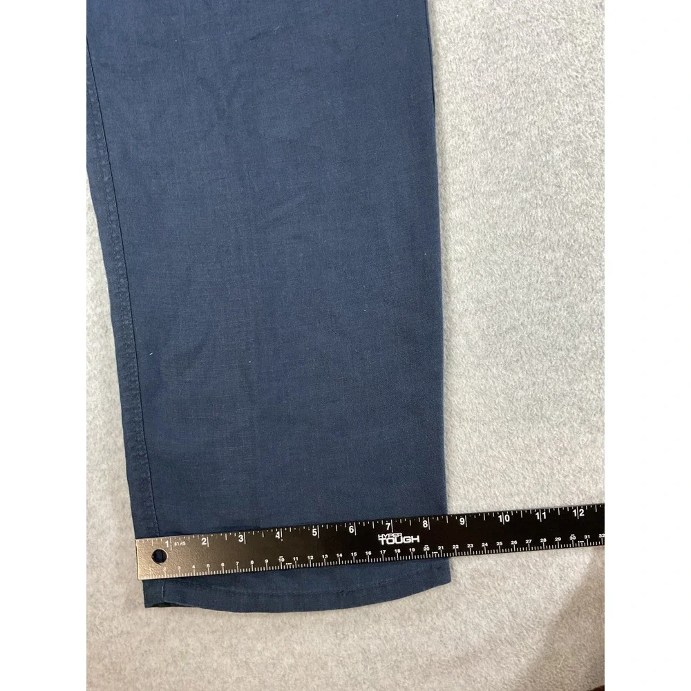 Tommy Bahama Relax Mens Navy 100% Linen Elastic Waist Drawstring Pants L 2724